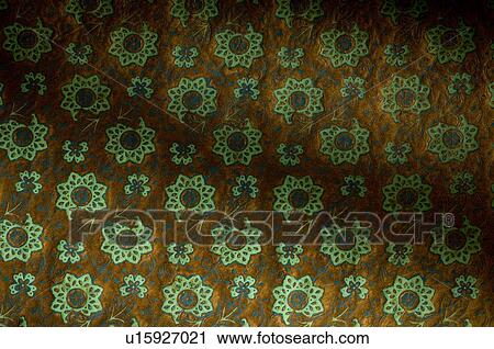 Close-up of a floral pattern on handmade paper View Large Photo Image Stock Image - Close-up of a floral pattern on handmade paper. Fotosearch