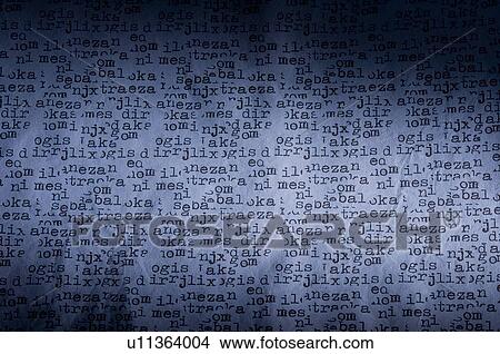 Picture - Close-up of text on handmade paper. Fotosearch