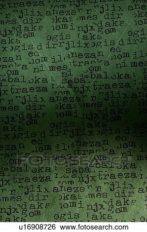 Stock Photograph - Close-up of text on handmade paper. Fotosearch