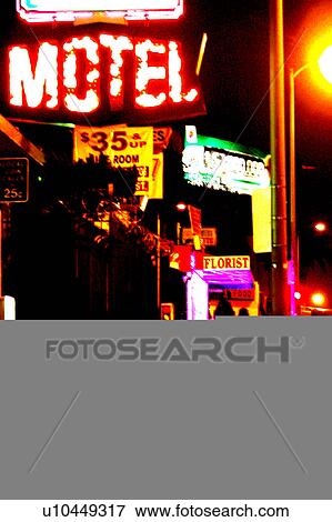 Stock Illustration - Motel sign. Fotosearch
