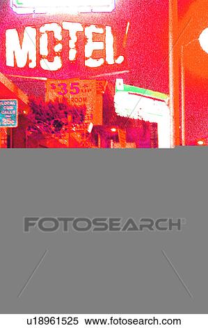 Stock Illustration - Motel sign. Fotosearch