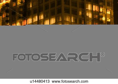 Night buildings View Large Illustration Drawing - Night buildings. Fotosearch