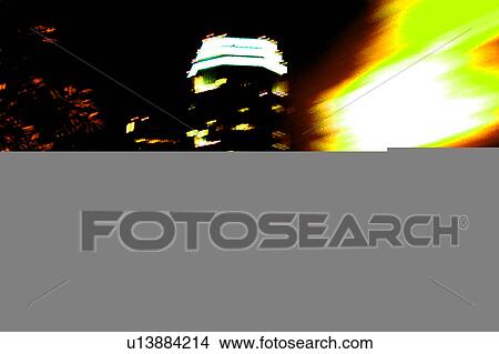 Stock Illustration - Night buildings. Fotosearch