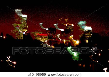 Night cityscape View Large Illustration Stock Illustration - Night cityscape. Fotosearch