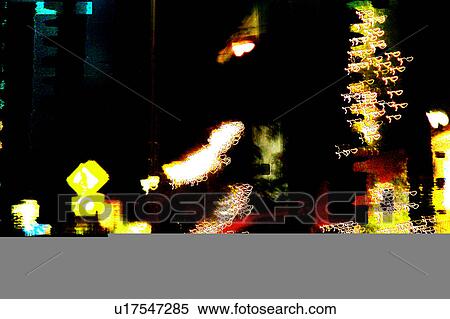 Stock Illustration - Night cityscape. Fotosearch