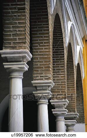 Stock Photograph - Arcade, Architectural detail, Arches, Arch, Architectural details, Colonnade, Architecture. Fotosearch
