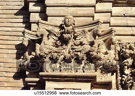 Stock Photo - In relief, Architectural detail, Reliefs, Relief, Architectural details, Wall, Architecture. Fotosearch