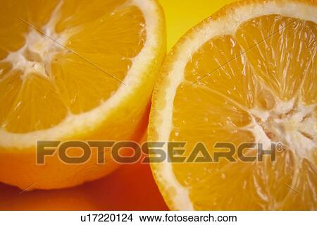 Picture - Fruit, Fruits, Orange, Orange fruit, Cut, Half, Half an orange. Fotosearch