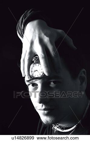 Stock Photo - People, Attitudes, Young Attitudes, Face, Hand, Opened. Fotosearch