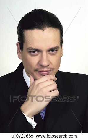 Stock Photography - People, Attitudes, Young Attitudes, Face, Hand, Portrait. Fotosearch
