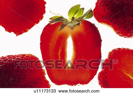 Stock Image - Fruits and vegetables, Creative, Creative fruits and vegetables, Food, Fruit, Strawberry, Strawberries. Fotosearch