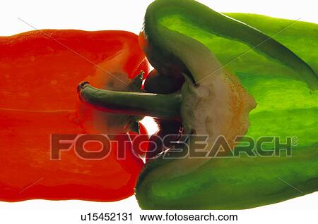 Stock Image - Fruits and vegetables, Creative, Creative fruits and vegetables, Food, Vegetable, Pepper, Green pepper. Fotosearch