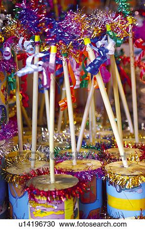 Stock Image - Christmas, Motifs, Christmas motifs, Drum, Drums, Tinsel, Tinsels. Fotosearch
