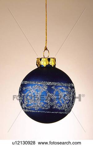Stock Photo - Christmas, Motifs, Christmas motifs, Christmas decorations, Ornaments, Christmas ball, Blue. Fotosearch