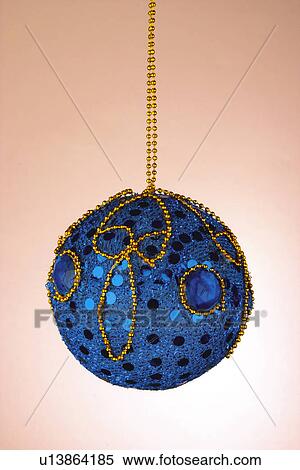 Stock Photography - Christmas, Motifs, Christmas motifs, Christmas decorations, Ornaments, Christmas ball, Blue. Fotosearch