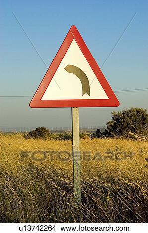 Road, Road sign, Road signs, Traffic sign, Traffic signs, Exterior, Bend View Large Photo Image Picture - Road, Road sign, Road signs, Traffic sign, Traffic signs, Exterior, Bend. Fotosearch
