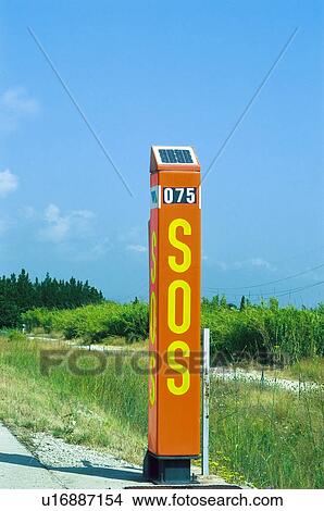 Picture - Road, Road sign, Road signs, Traffic sign, Traffic signs, Exterior, Sos. Fotosearch