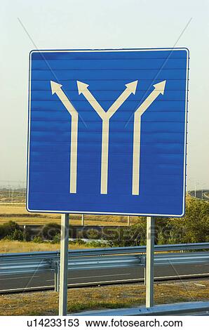 Stock Image - Road, Road sign, Road signs, Traffic sign, Traffic signs, Information sign, Information signs. Fotosearch