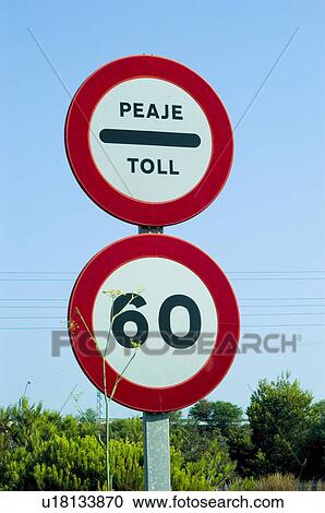Stock Image - Road, Road sign, Road signs, Traffic sign, Traffic signs, Giving orders, Giving order. Fotosearch