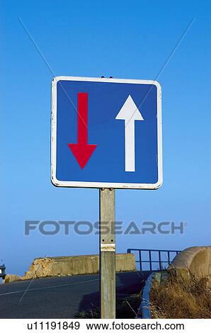 Stock Photo - Road, Road sign, Road signs, Traffic sign, Traffic signs, Exterior, Information. Fotosearch