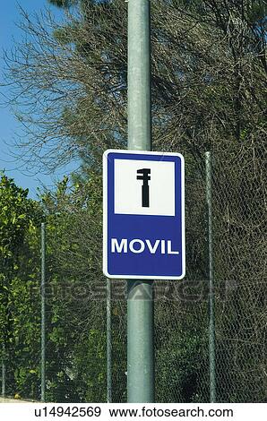 Stock Photo - Road, Road sign, Road signs, Traffic sign, Traffic signs, Exterior, Information. Fotosearch
