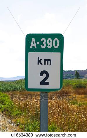 Stock Photo - Road, Road sign, Road signs, Traffic sign, Traffic signs, Exterior, Highway. Fotosearch