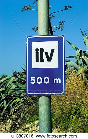 Stock Photograph - Road, Road sign, Road signs, Traffic sign, Traffic signs, Exterior, Information. Fotosearch