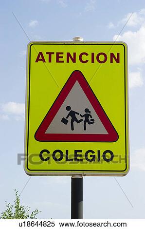 Stock Photography - Road, Road sign, Road signs, Traffic sign, Traffic signs, Exterior, Warning sign. Fotosearch