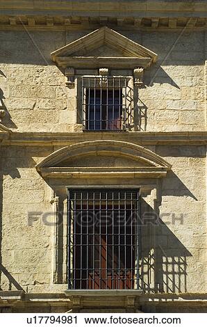 Stock Image - Spain, Spanish, Building, Balcony, Window, Facade, Architecture. Fotosearch