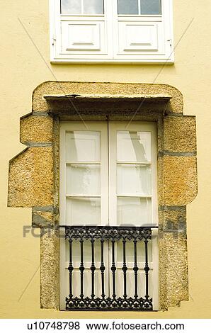 Spain, Spanish, Building, Balcony, Handrail, Window, Facade View Large Photo Image Stock Photo - Spain, Spanish, Building, Balcony, Handrail, Window, Facade. Fotosearch