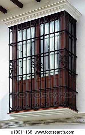 Spain, Spanish, Building, Balcony, Window, Facade, Architecture View Large Photo Image Stock Photo - Spain, Spanish, Building, Balcony, Window, Facade, Architecture. Fotosearch
