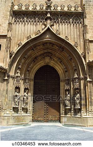 Spain, Spanish, Building, Church, Door, Entrance, Closed View Large Photo Image Stock Image - Spain, Spanish, Building, Church, Door, Entrance, Closed. Fotosearch