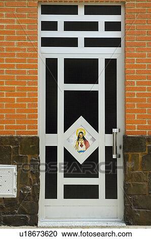 Spain, Spanish, Building, Door, Closed, Facade, Entrance View Large Photo Image Stock Image - Spain, Spanish, Building, Door, Closed, Facade, Entrance. Fotosearch