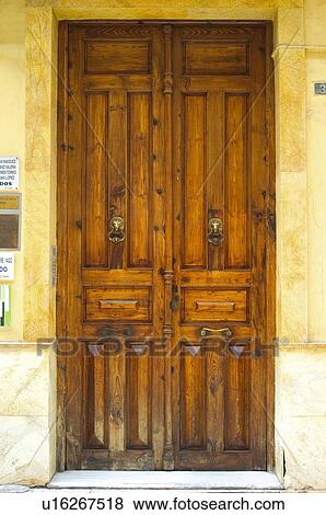 Spain, Spanish, Building, Door, Closed, Facade, Entrance View Large Photo Image Stock Photo - Spain, Spanish, Building, Door, Closed, Facade, Entrance. Fotosearch