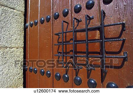 Picture - Spain, Spanish, Building, Door, Entrance, Closed, Wood. Fotosearch