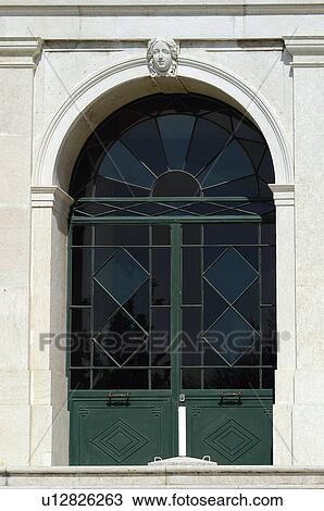 Stock Image - Spain, Spanish, Building, Door, Entrance, Closed, Facade. Fotosearch