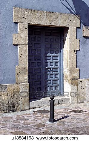 Spain, Spanish, Building, Facade, Door, Closed, Bollard View Large Photo Image Stock Photo - Spain, Spanish, Building, Facade, Door, Closed, Bollard. Fotosearch