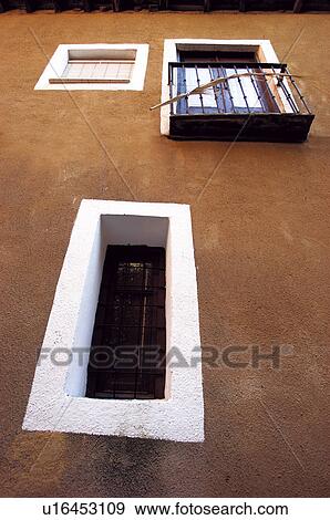 Spain, Spanish, Building, Facade, Architecture, Balcony, Window View Large Photo Image Stock Photo - Spain, Spanish, Building, Facade, Architecture, Balcony, Window. Fotosearch