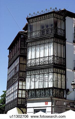 Spain, Spanish, Building, Facade, Architecture, Balcony, Balconies View Large Photo Image Stock Photograph - Spain, Spanish, Building, Facade, Architecture, Balcony, Balconies. Fotosearch