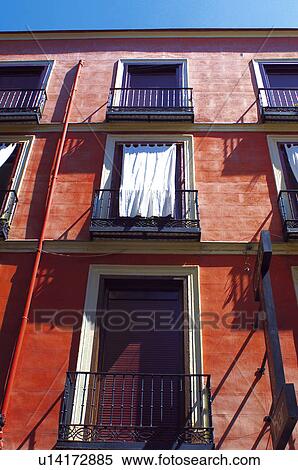 Spain, Spanish, Building, Facade, Architecture, Balcony, Balconies View Large Photo Image Stock Photography - Spain, Spanish, Building, Facade, Architecture, Balcony, Balconies. Fotosearch