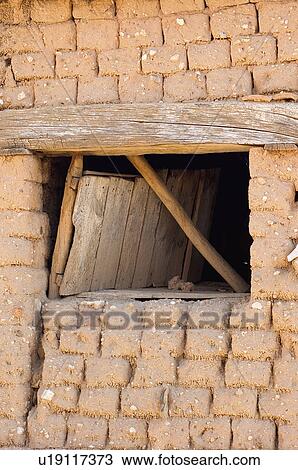 Stock Image - Spain, Spanish, Building, House, Window, Wood, Wooden window. Fotosearch