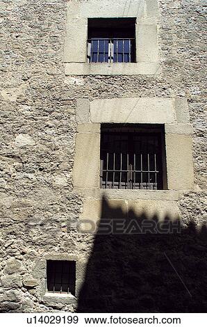 Stock Photo - Spain, Spanish, Building, Window, Windows, Facade, Architecture. Fotosearch