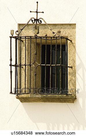 Stock Photo - Spain, Spanish, Building, Window, Facade, Architecture, Architecture detail. Fotosearch