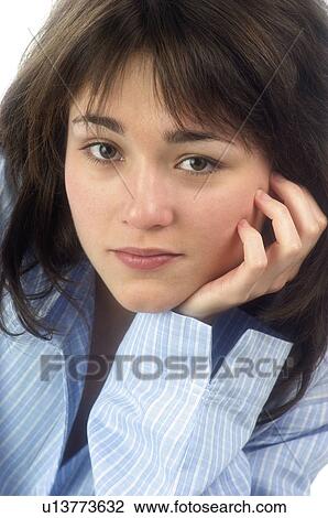 Woman, Beauty, Young, Young woman, Brown hair, Morning, Good morning View Large Photo Image Stock Image - Woman, Beauty, Young, Young woman, Brown hair, Morning, Good morning. Fotosearch