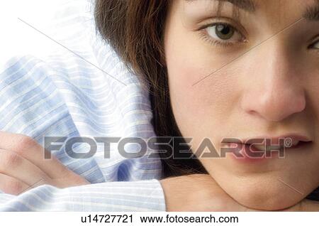 Woman, Beauty, Young, Young woman, Brown hair, Morning, Good morning View Large Photo Image Stock Image - Woman, Beauty, Young, Young woman, Brown hair, Morning, Good morning. Fotosearch