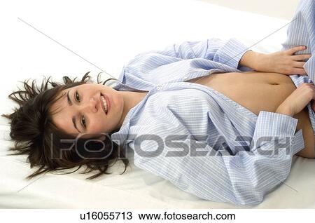 Woman, Beauty, Young, Young woman, Brown hair, Bed, Morning View Large Photo Image Stock Image - Woman, Beauty, Young, Young woman, Brown hair, Bed, Morning. Fotosearch