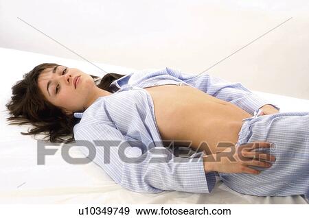 Woman, Beauty, Young, Young woman, Brown hair, Bed, Morning View Large Photo Image Stock Photo - Woman, Beauty, Young, Young woman, Brown hair, Bed, Morning. Fotosearch