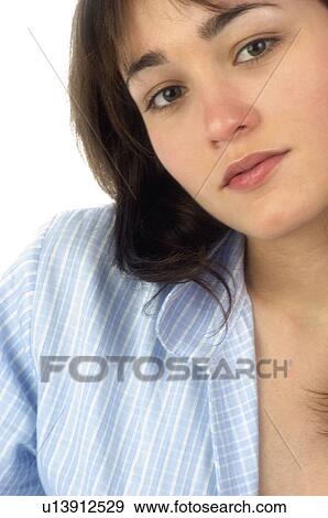 Woman, Beauty, Young, Young woman, Brown hair, Morning, Good morning View Large Photo Image Stock Photo - Woman, Beauty, Young, Young woman, Brown hair, Morning, Good morning. Fotosearch