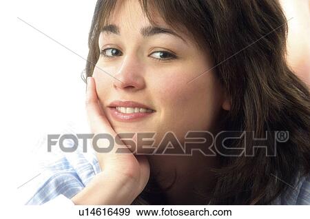 Woman, Beauty, Young, Young woman, Brown hair, Morning, Good morning View Large Photo Image Stock Photo - Woman, Beauty, Young, Young woman, Brown hair, Morning, Good morning. Fotosearch