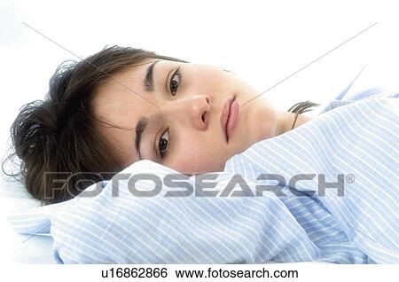 Woman, Beauty, Young, Young woman, Brown hair, Bed, Morning View Large Photo Image Stock Photograph - Woman, Beauty, Young, Young woman, Brown hair, Bed, Morning. Fotosearch